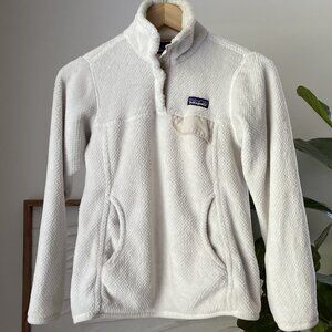 Women's PATAGONIA Re-Tool Snap T Fleece Pullover Jacket Raw Linen Size XS